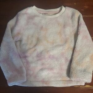 Cat & Jack Girls' Plush Pullover Jacket in Pastel Tie-Dye